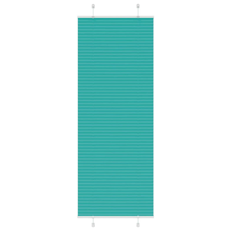 Vidaxl plissé rolgordijn 75x200 cm stofbreedte 74,4 cm petrol groen