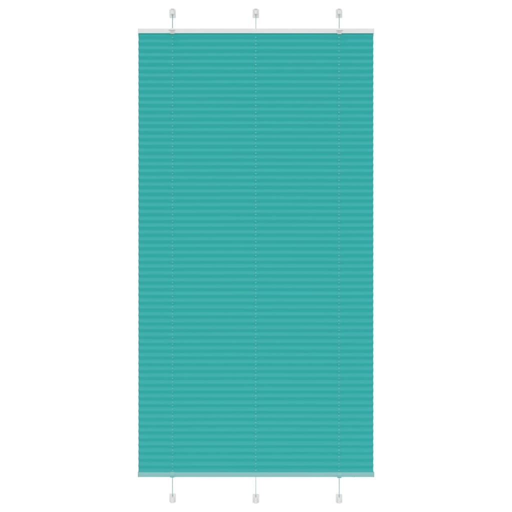 Vidaxx estor enrollable plisado 105x200cm ancho de tela 104,4cm verde petróleo
