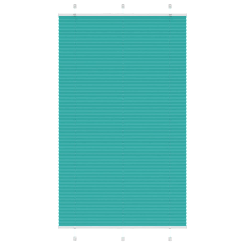 Vidaxx estor enrollable plisado 120x200cm ancho de tela 119,4cm verde petróleo