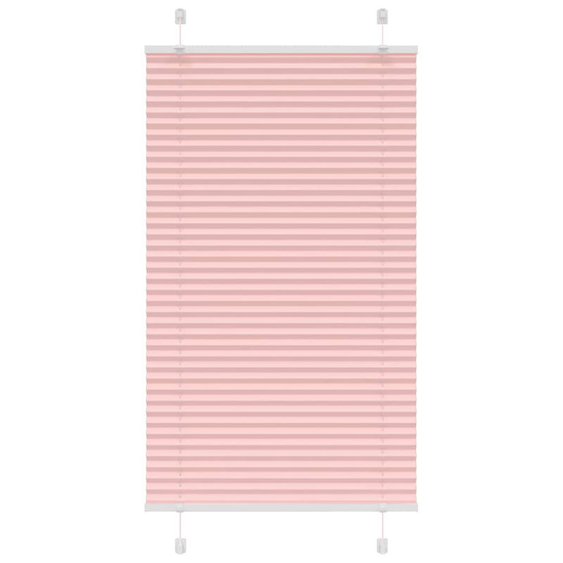 Vidaxl plissé rolgordijn 80x100 cm stofbreedte 79,4 cm polyester roze