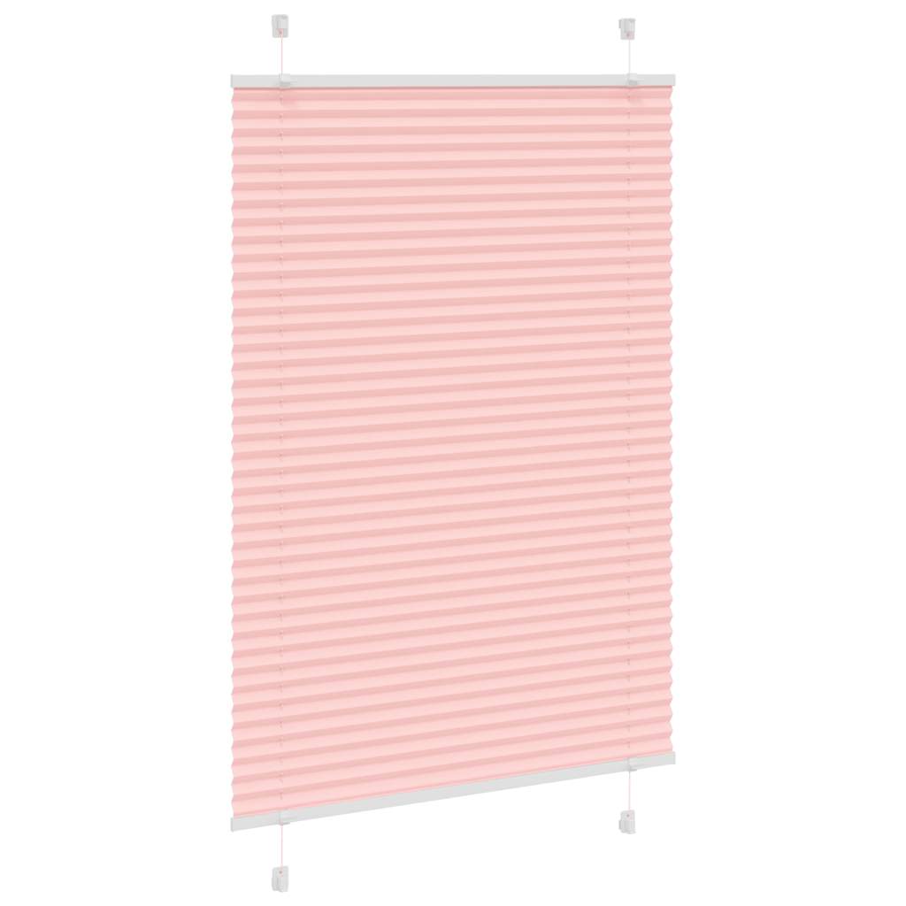 Tenda a rullo plissettata Vidaxx 90x100 cm larghezza tessuto 89,4 cm poliestere rosa