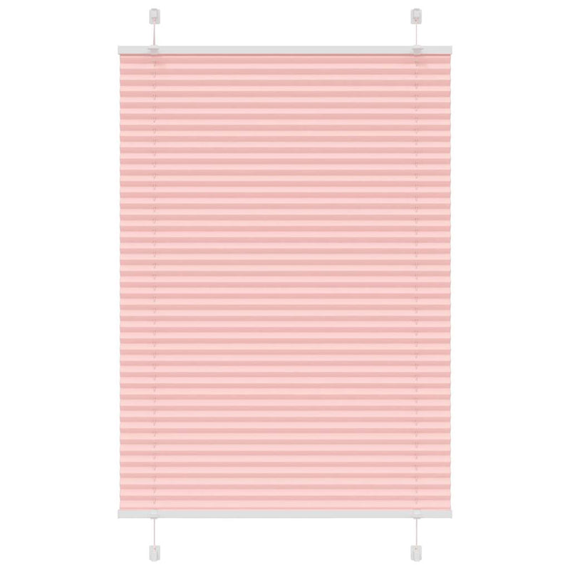 Vidaxl plissé rolgordijn 100x100 cm stofbreedte 99,4cm polyester roze