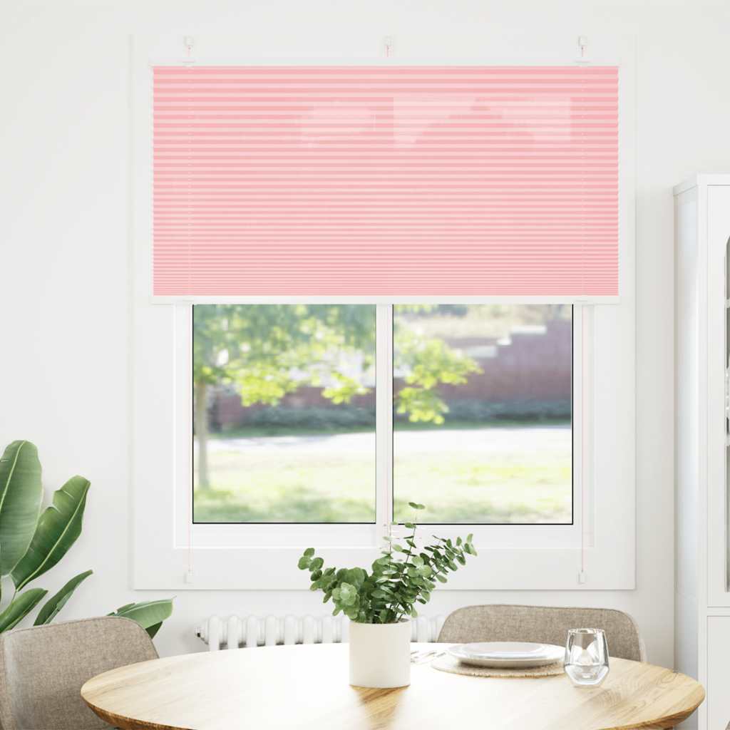 Tenda a rullo plissettata Vidaxx 120x100 cm larghezza tessuto 119,4 cm poliestere rosa