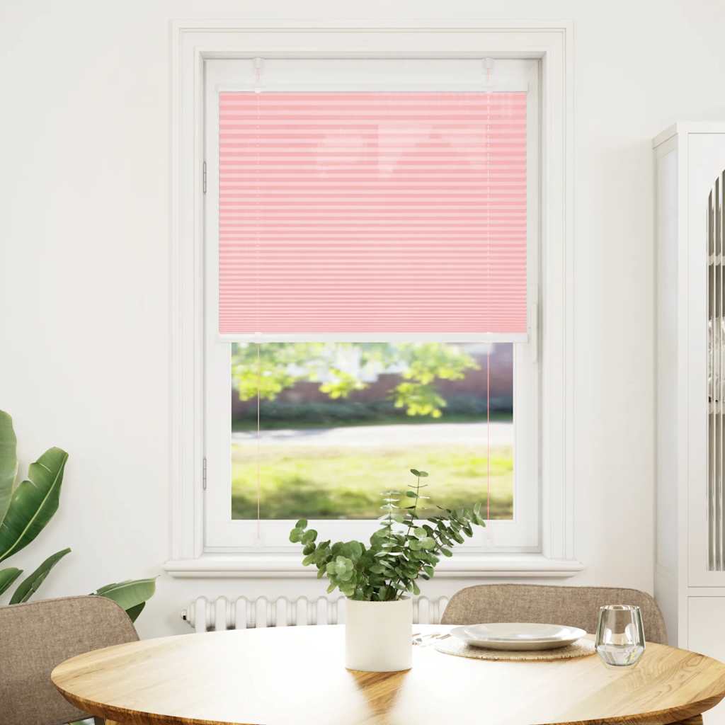 Tenda a rullo plissettata Vidaxx 75x150 cm larghezza tessuto 74,4 cm poliestere rosa