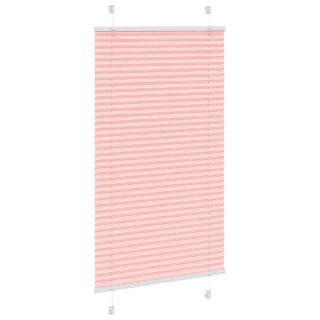 Tenda a rullo plissettata Vidaxx 75x150 cm larghezza tessuto 74,4 cm poliestere rosa
