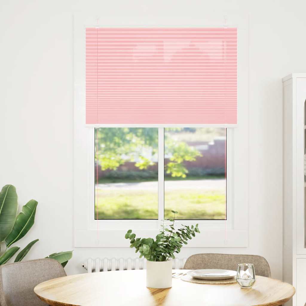 Vidaxx estor enrollable plisado 95x150 cm ancho de tela 94,4 cm poliéster rosa