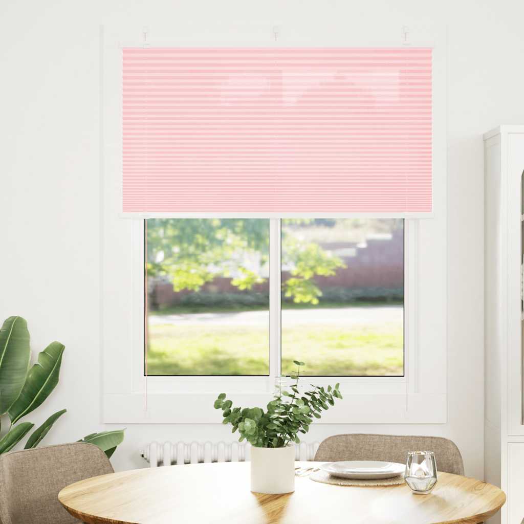 Tenda a rullo plissettata Vidaxx 105x150 cm larghezza tessuto 104,4 cm poliestere rosa
