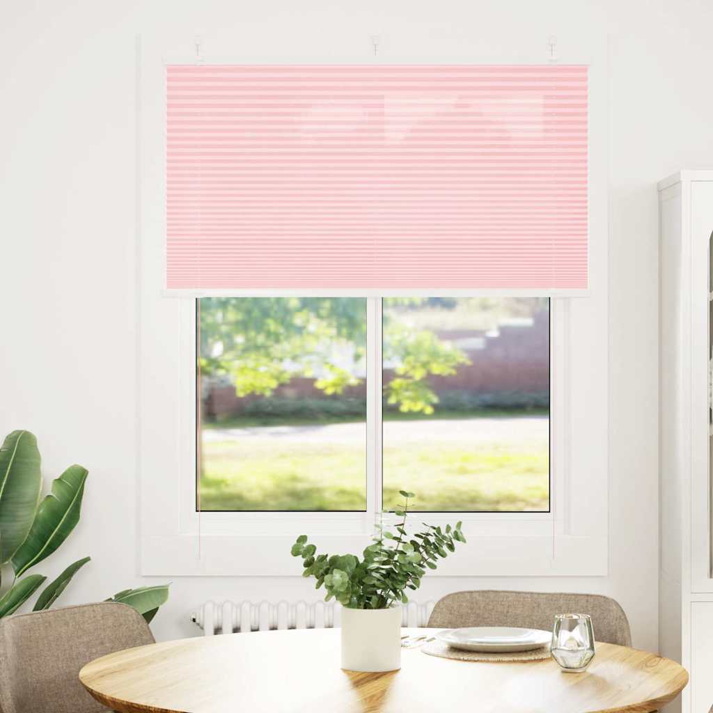 Tenda a rullo plissettata Vidaxx 110x150 cm larghezza tessuto 109,4 cm poliestere rosa