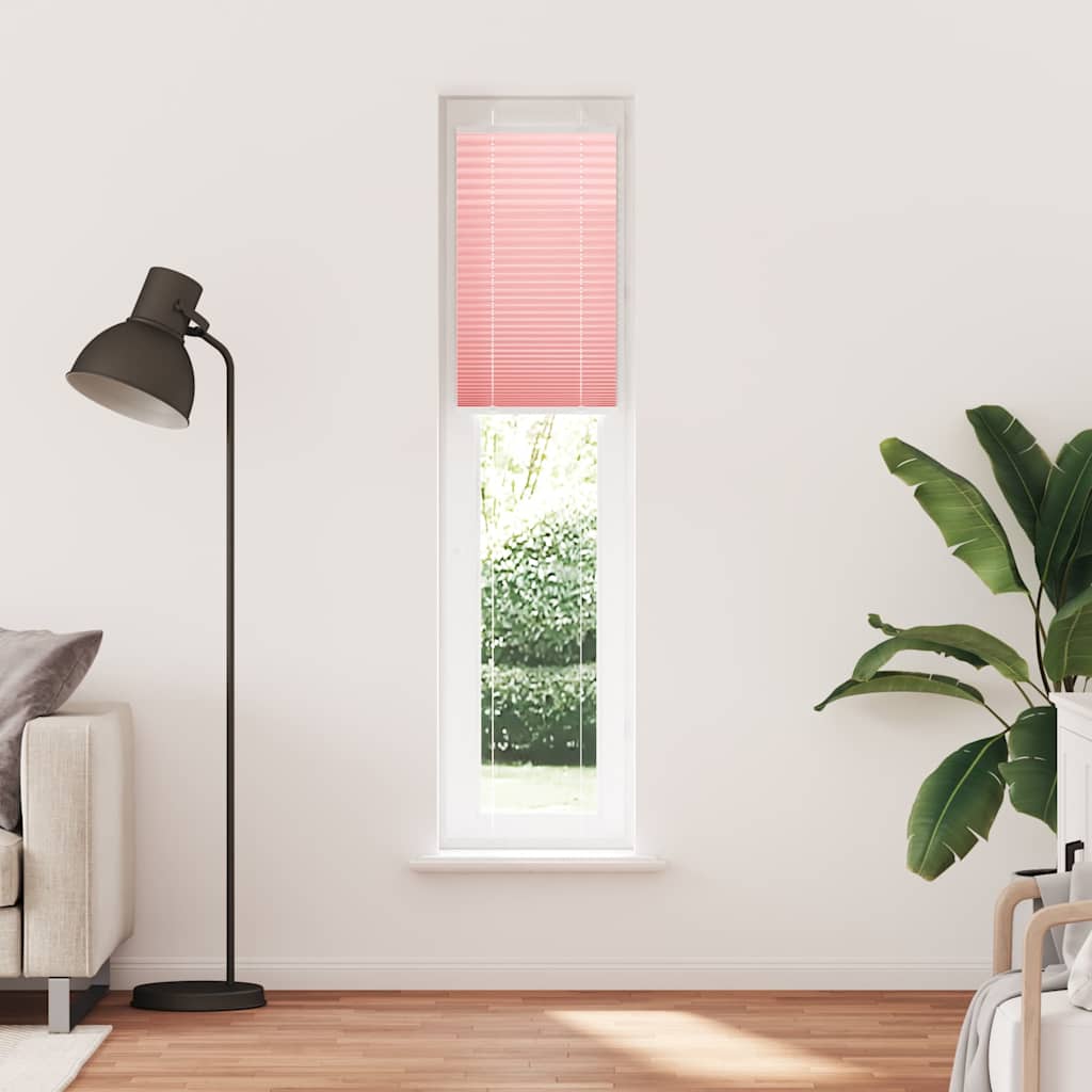 Tenda a rullo plissettata Vidaxx 45x200 cm larghezza tessuto 44,4 cm poliestere rosa