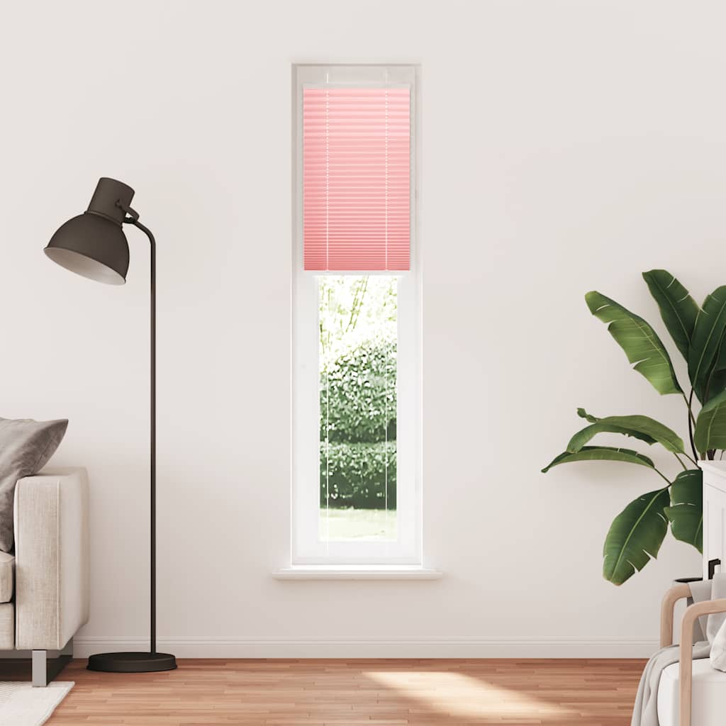 Tenda a rullo plissettata Vidaxx 50x200 cm larghezza tessuto 49,4 cm poliestere rosa