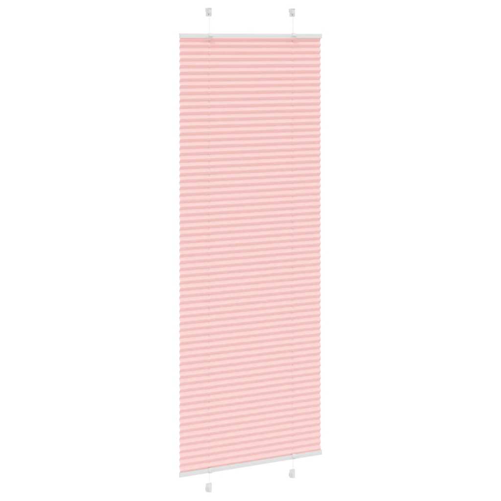 Vidaxl plissé rolgordijn 75x200 cm stofbreedte 74,4 cm polyester roze