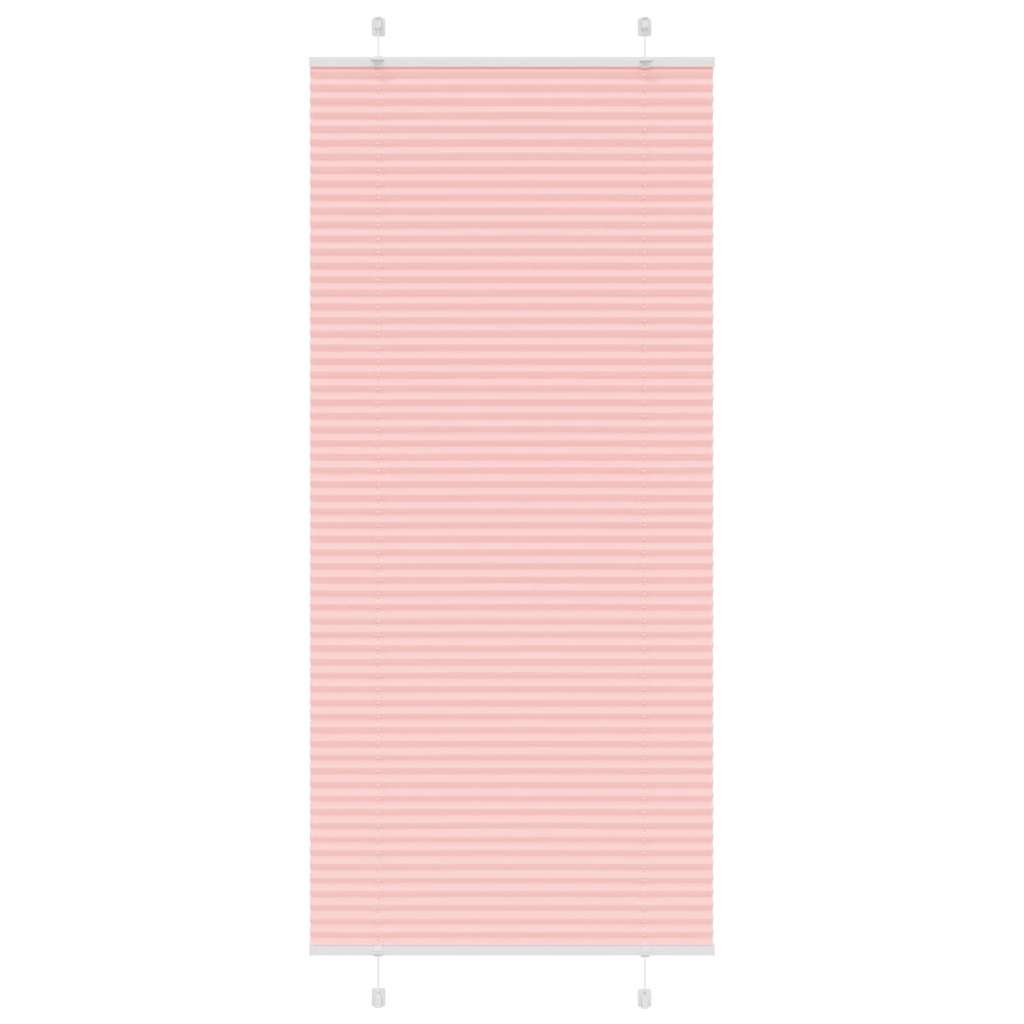 Tenda a rullo plissettata Vidaxx 85x200 cm larghezza tessuto 84,4 cm poliestere rosa