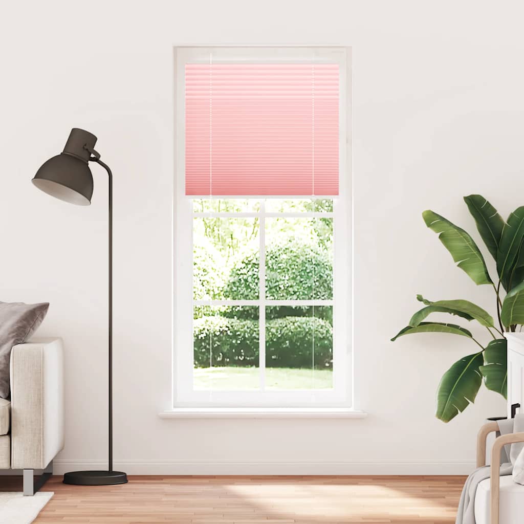 Tenda a rullo plissettata Vidaxx 85x200 cm larghezza tessuto 84,4 cm poliestere rosa
