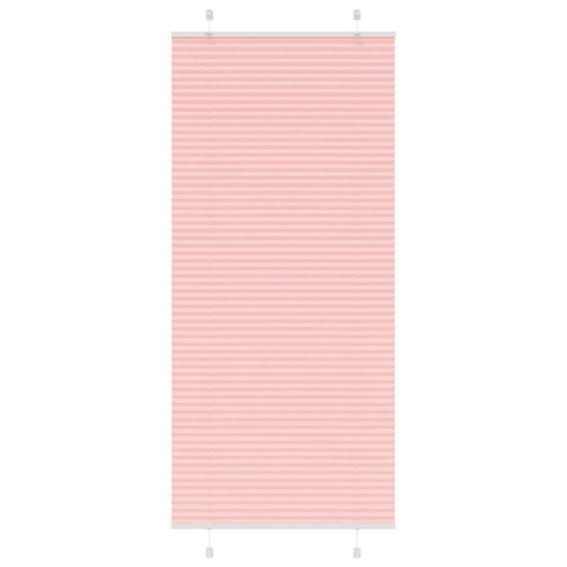 Vidaxl plissé rolgordijn 90x200 cm stofbreedte 89,4 cm polyester roze
