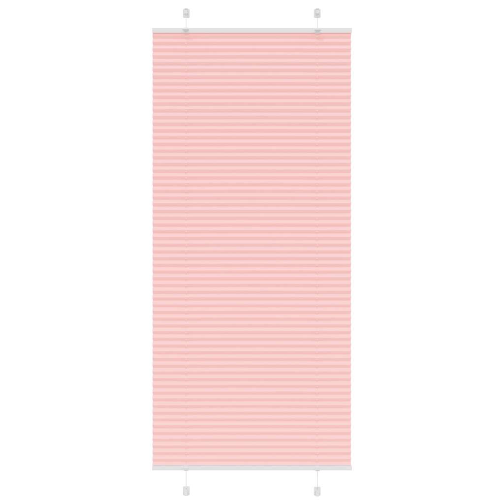 Vidaxx estor enrollable plisado 95x200 cm ancho de tela 94,4 cm poliéster rosa