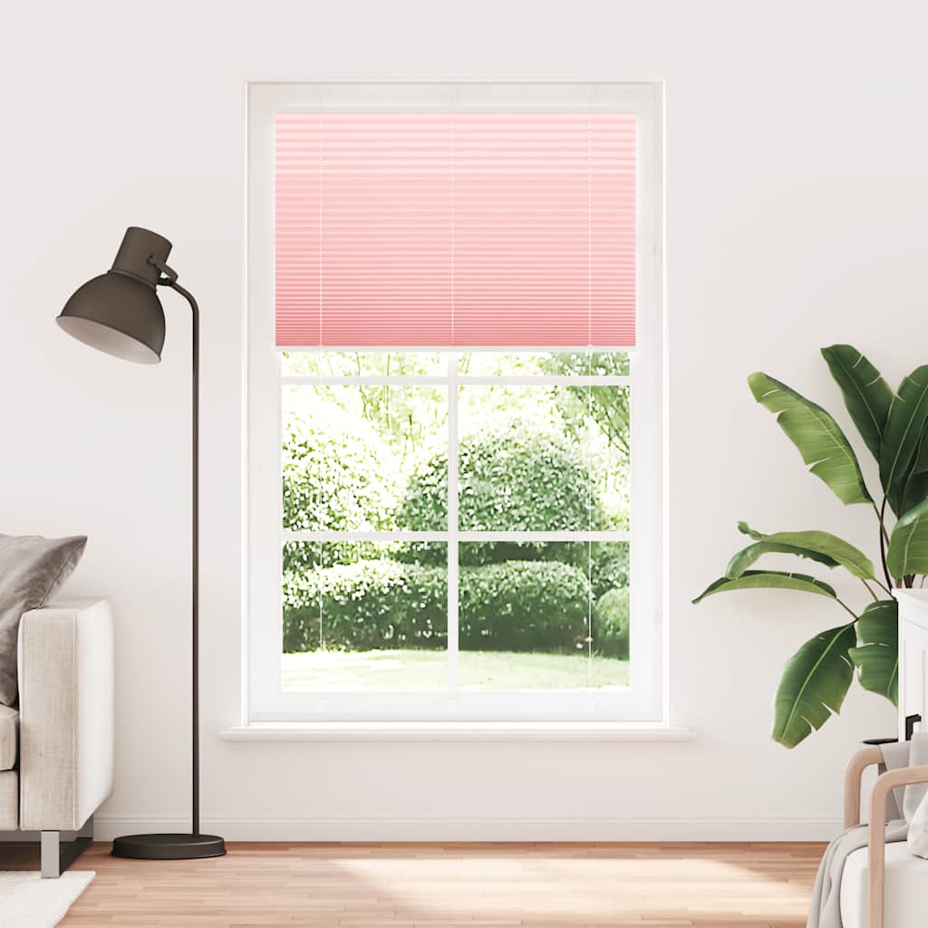Tenda a rullo plissettata Vidaxx 115x200 cm larghezza tessuto 114,4 cm poliestere rosa