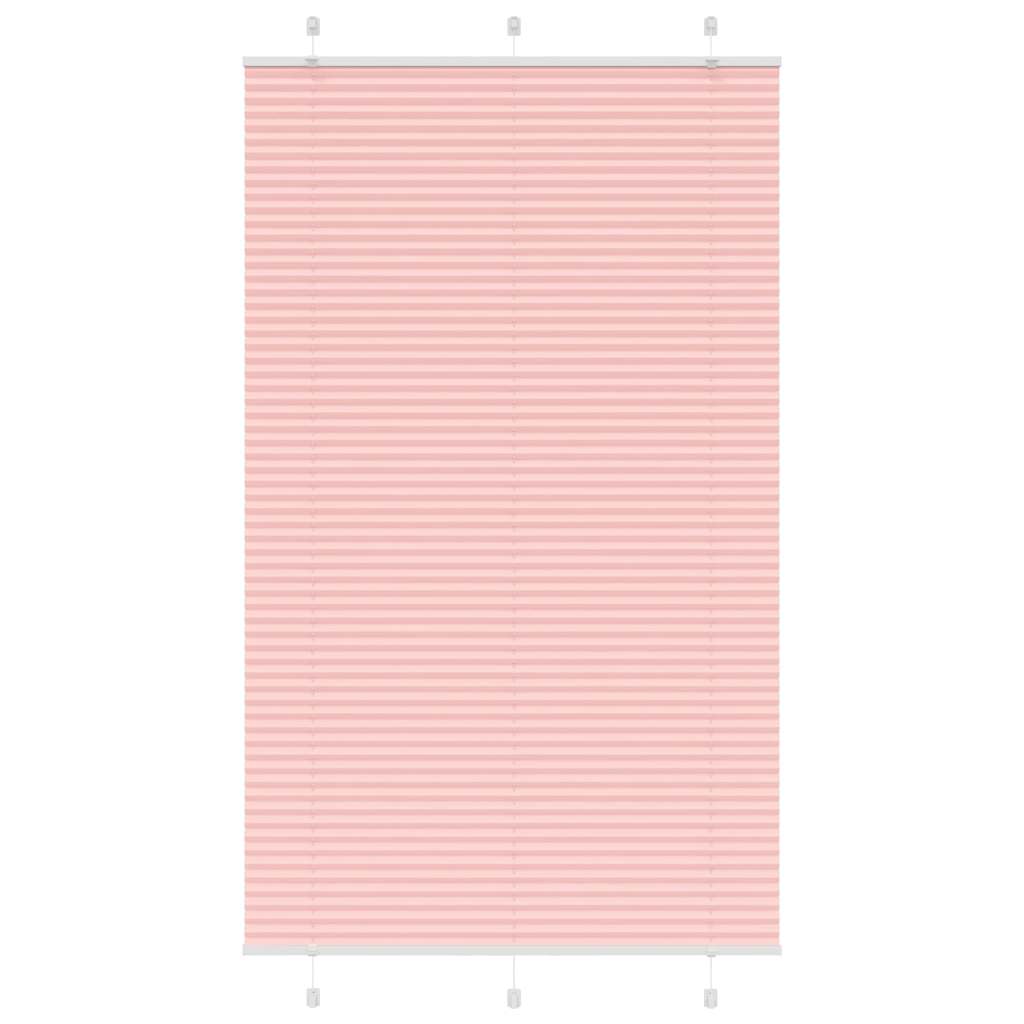 Vidaxx estor enrollable plisado 120x200cm ancho de tela 119,4cm poliéster rosa