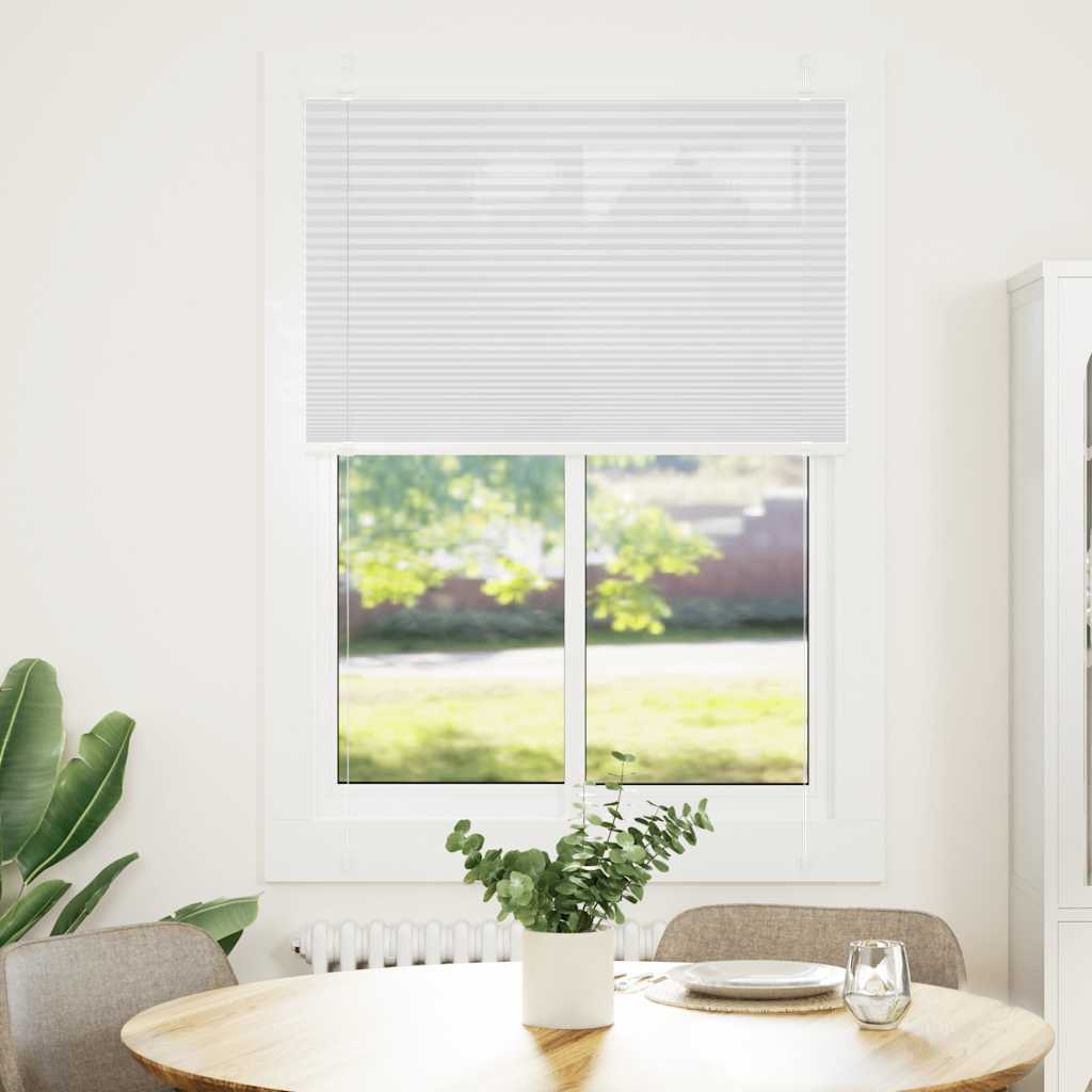 Tenda a rullo plissettata Vidaxx 100x100 cm larghezza tessuto 99,4 cm poliestere bianco