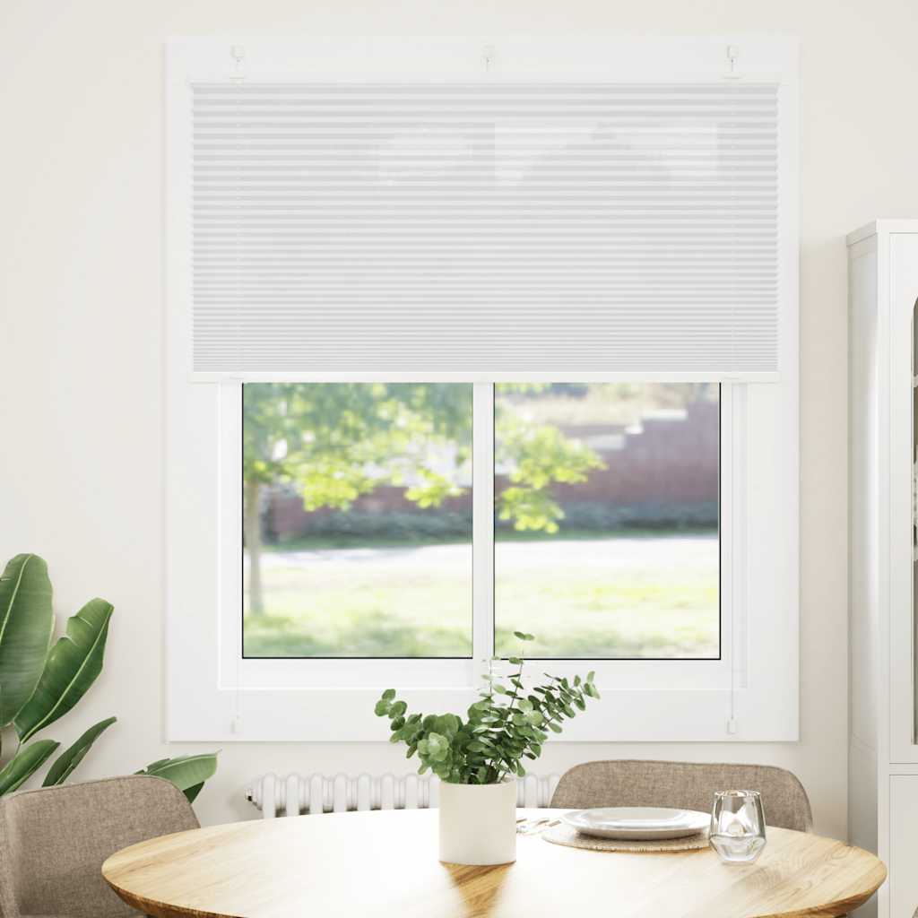 Vidaxl plissé rolgordijn 115x100cm stofbreedte 114,4cm polyester wit