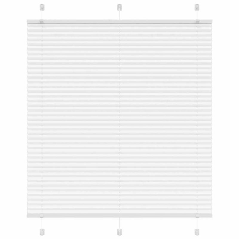 Vidaxl plissé rolgordijn 120x100cm stofbreedte 119,4cm polyester wit