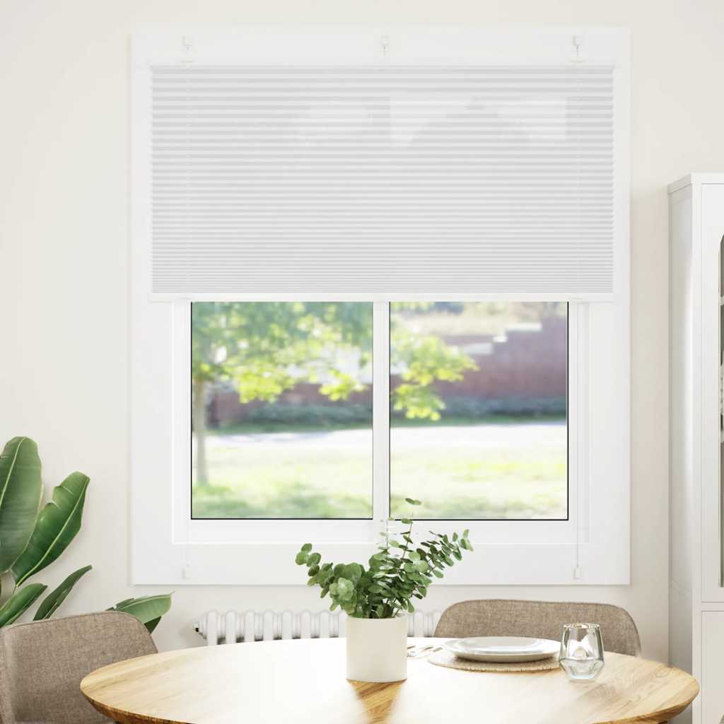 Tenda a rullo plissettata Vidaxx 120x100 cm larghezza tessuto 119,4 cm poliestere bianco