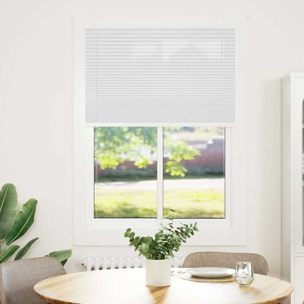 Tenda a rullo plissettata Vidaxx 100x150 cm larghezza tessuto 99,4 cm poliestere bianco