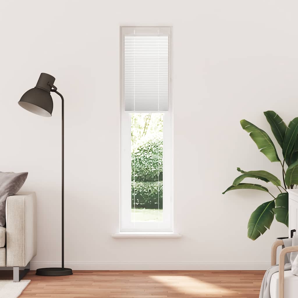Tenda a rullo plissettata Vidaxx 45x200 cm larghezza tessuto 44,4 cm poliestere bianco