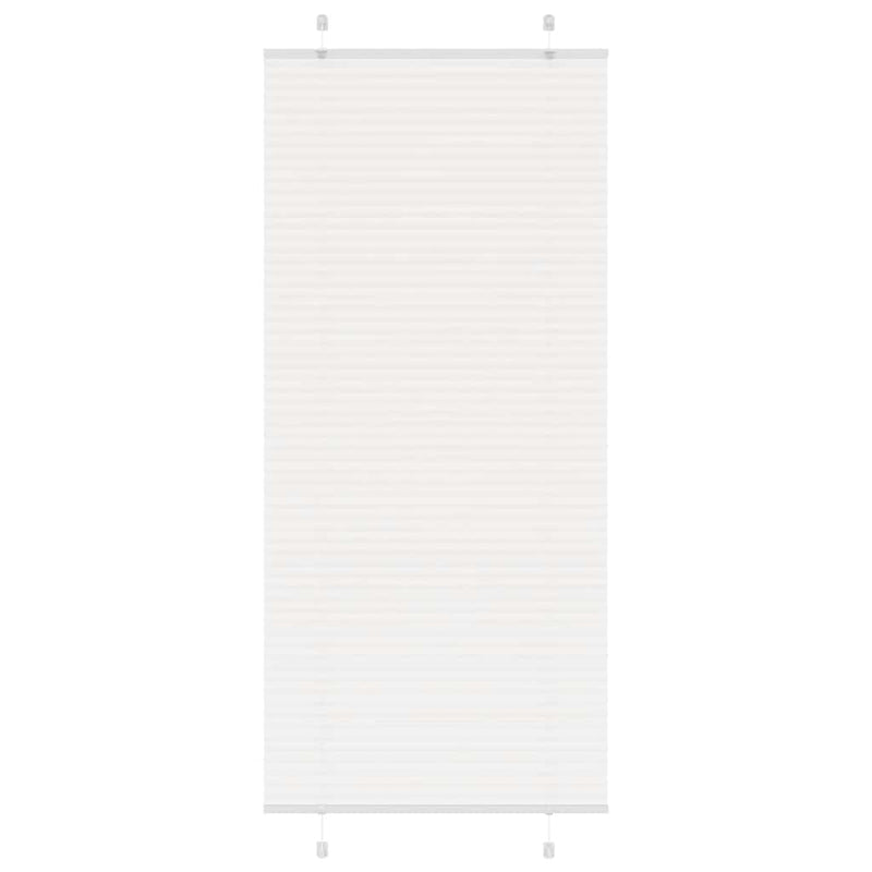 Vidaxx estor enrollable plisado 85x200 cm ancho de tela 84,4 cm poliéster blanco