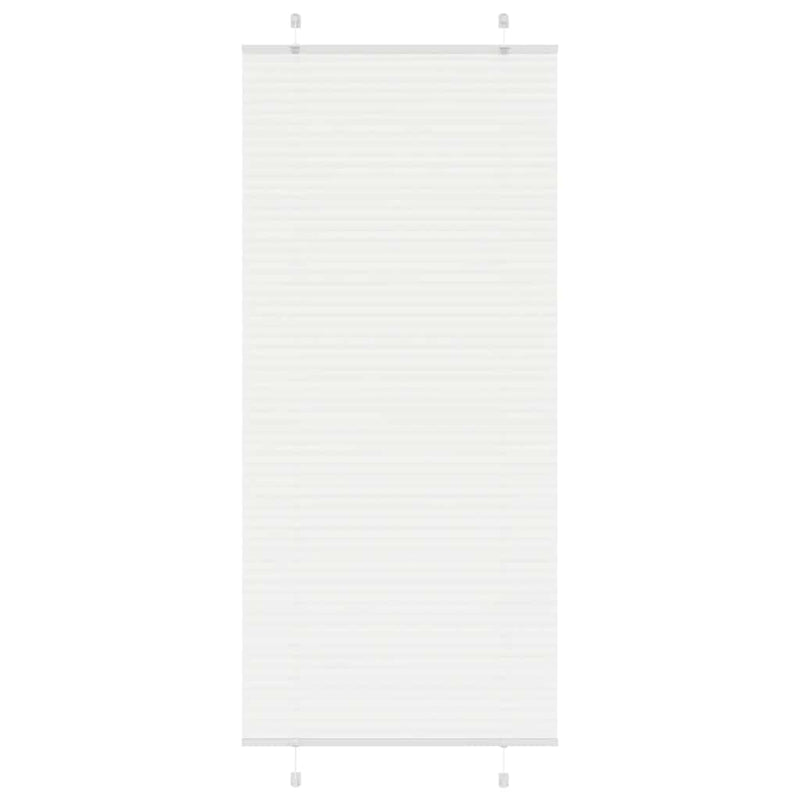 Vidaxx estor enrollable plisado 90x200 cm ancho de tela 89,4 cm poliéster blanco