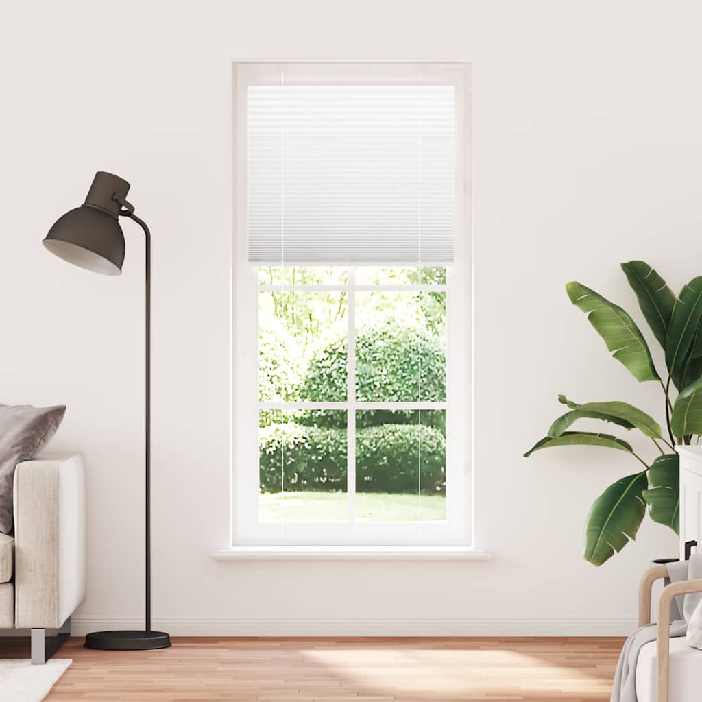 Tenda a rullo plissettata Vidaxx 90x200 cm larghezza tessuto 89,4 cm poliestere bianco