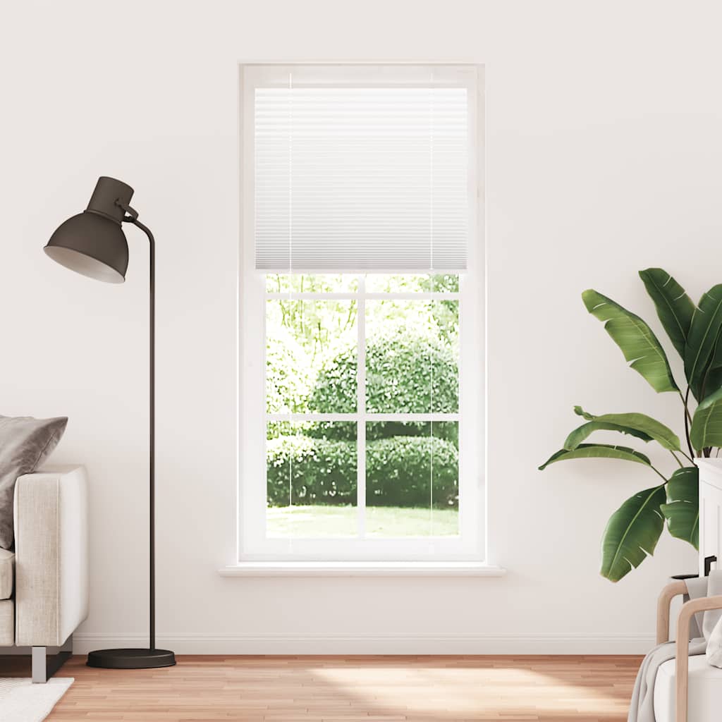 Vidaxx estor enrollable plisado 95x200 cm ancho de tela 94,4 cm poliéster blanco