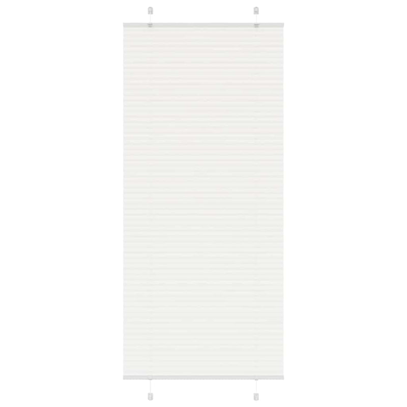 Vidaxx estor enrollable plisado 100x200 cm ancho de tela 99,4 cm poliéster blanco