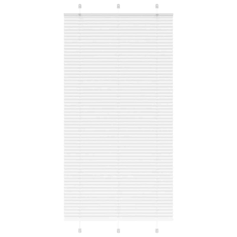 Vidaxl plissé rolgordijn 110x200 cm stofbreedte 109,4cm polyester wit