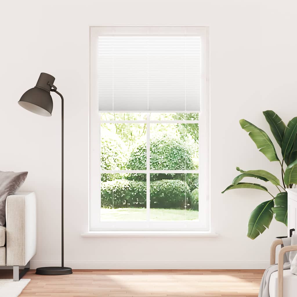 Tenda a rullo plissettata Vidaxx 110x200 cm larghezza tessuto 109,4 cm poliestere bianco