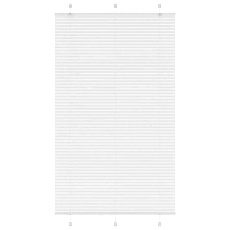Vidaxl plissé rolgordijn 115x200 cm stofbreedte 114,4cm polyester wit
