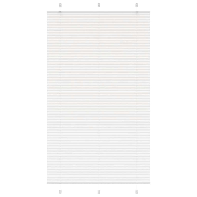 Vidaxl plissé rolgordijn 120x200 cm stofbreedte 119,4cm polyester wit