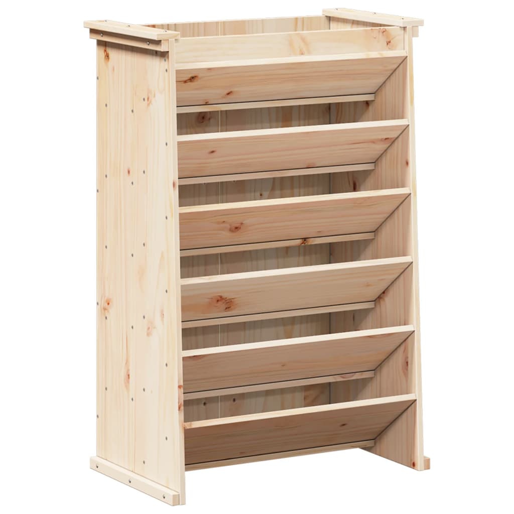 Vidaxl Herb Box 6 La capa 69x40x101.5 cm de pino sólido