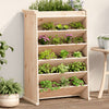 Vidaxl Herb Box 6 La capa 69x40x101.5 cm de pino sólido