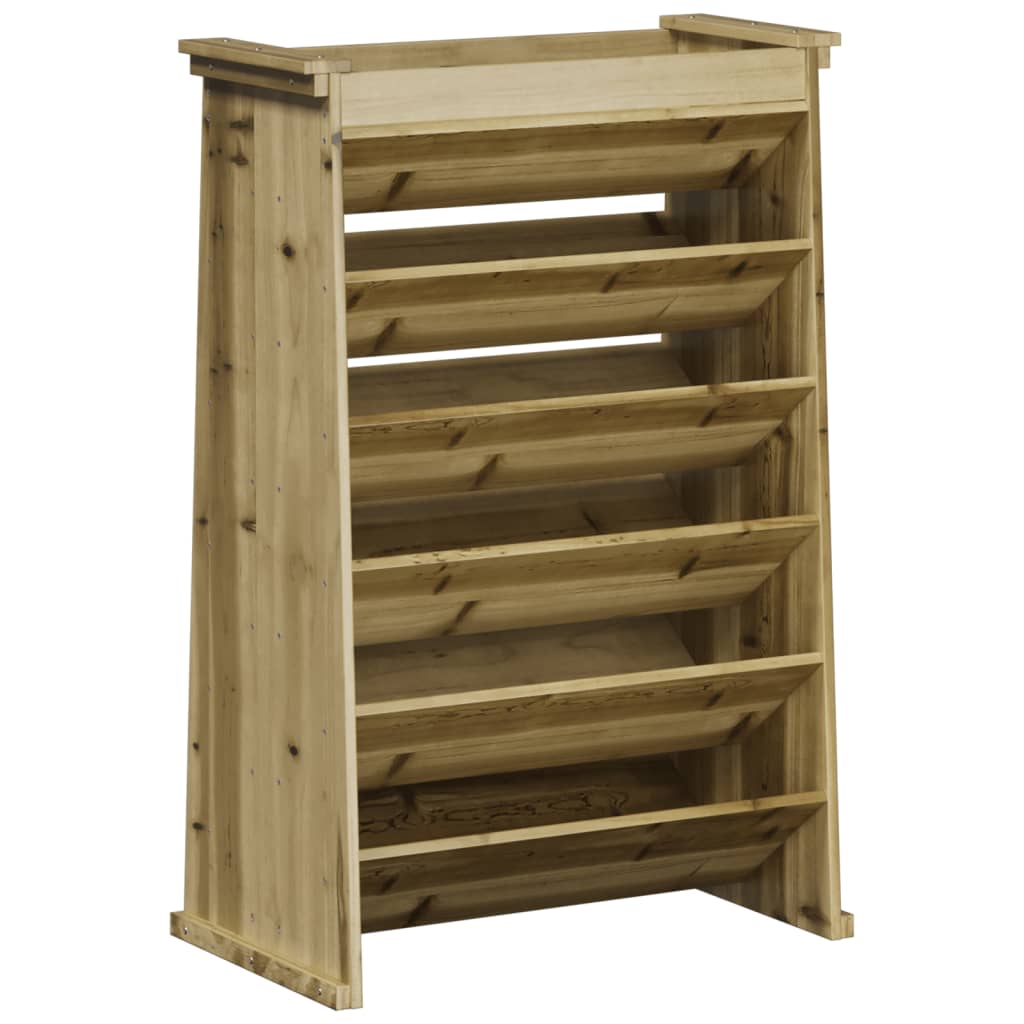 Vidaxl Herb Box 6 La capa 69x40x101.5 cm de madera de pino impregnada