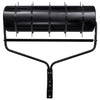 Vidaxl rodillo para césped arrastrable con pinzas de aireación 63 l hierro negro