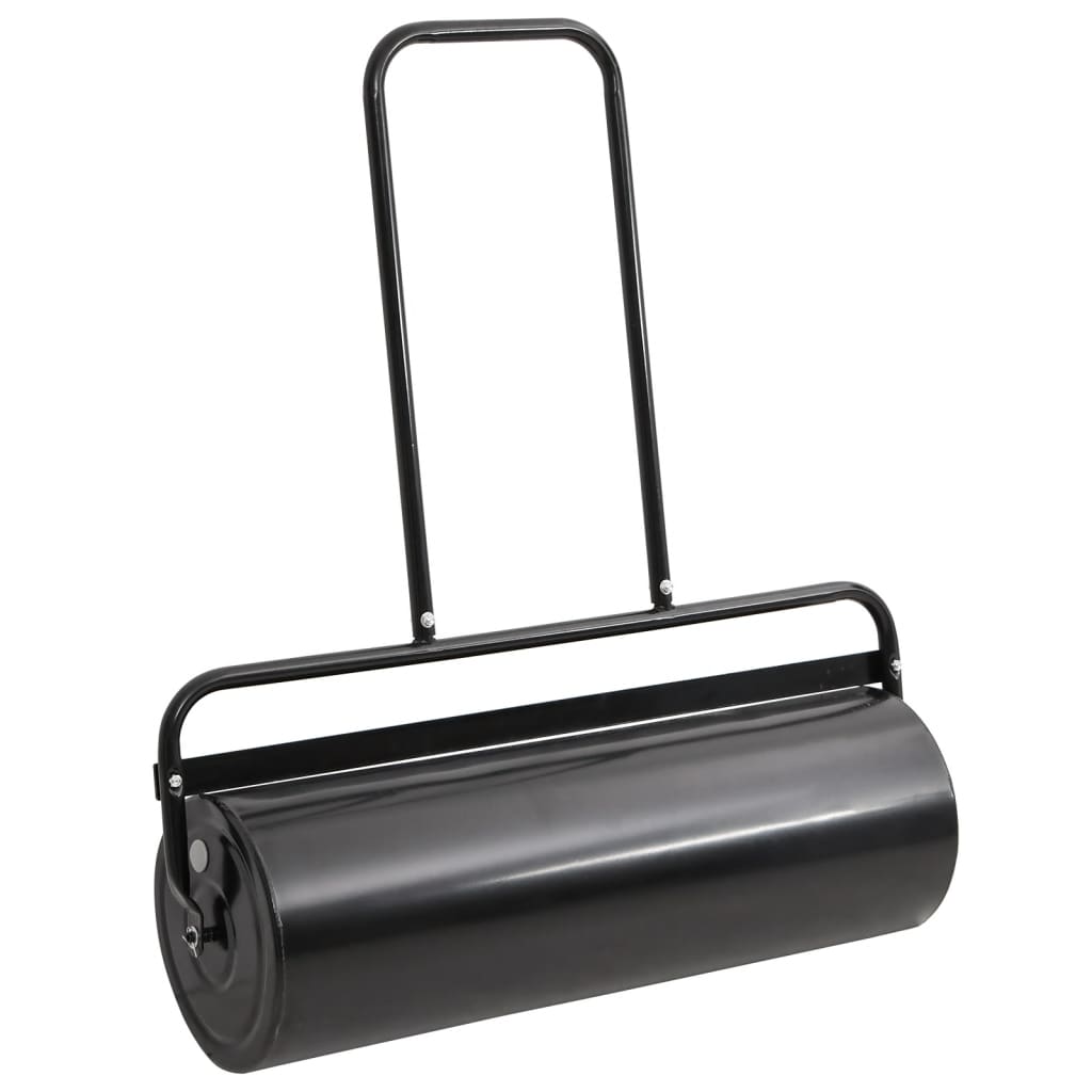 Vidaxl gazonroller trekbaar met beluchtingsklemmen 63 l ijzer en staal zwart