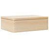 Caja de madera Vidaxl con tapa 40x30x13 cm de pino sólido