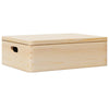 Caja de madera Vidaxl con manijas de tapa 40x30x13cm de pino sólido