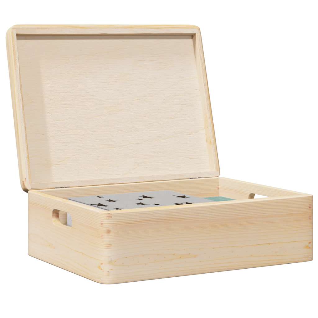 Scatola di legno Vidaxl con coperchio 40x30x13 cm Pince solido