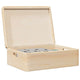 Scatola di legno Vidaxl con coperchio 40x30x13 cm Pince solido