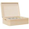 Scatola di legno Vidaxl con coperchio 40x30x13 cm Pince solido