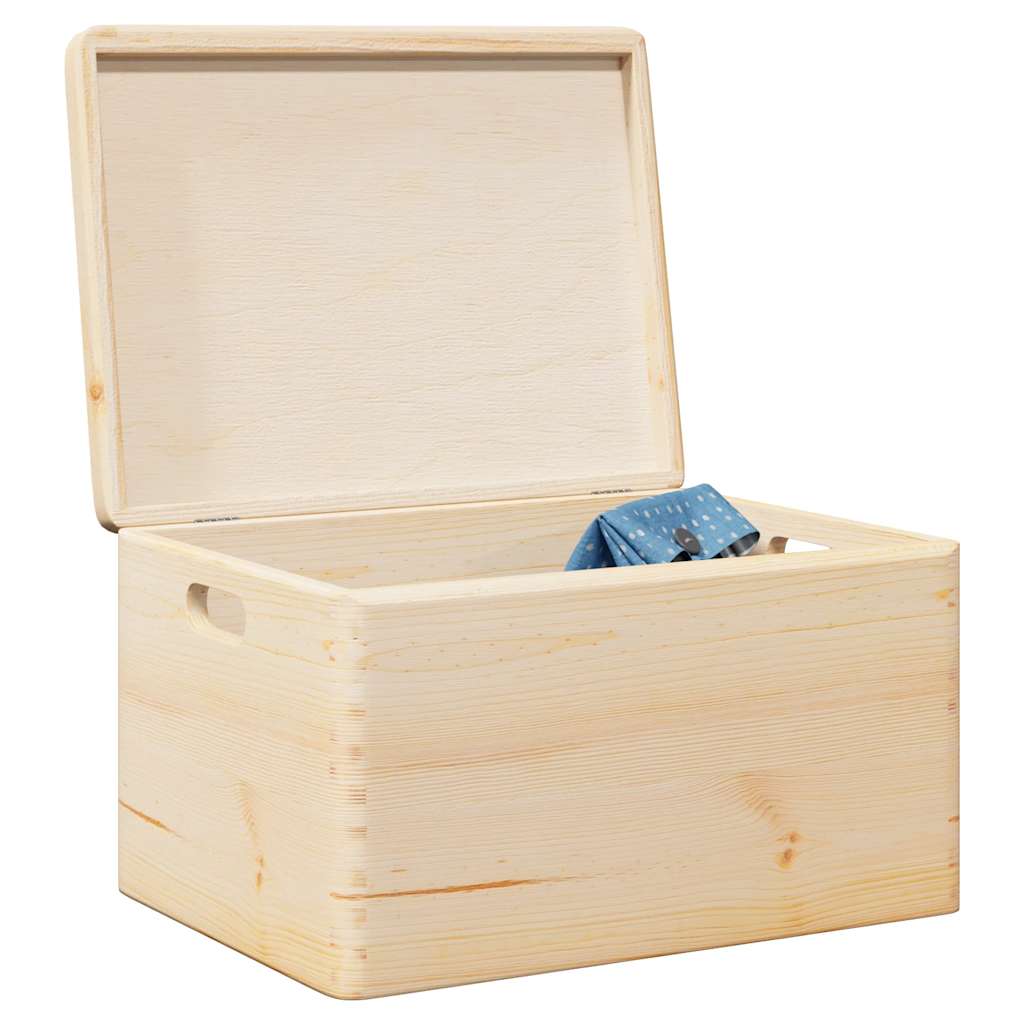Scatola di legno Vidaxl con coperchio 40x30x23cm Pinna solida