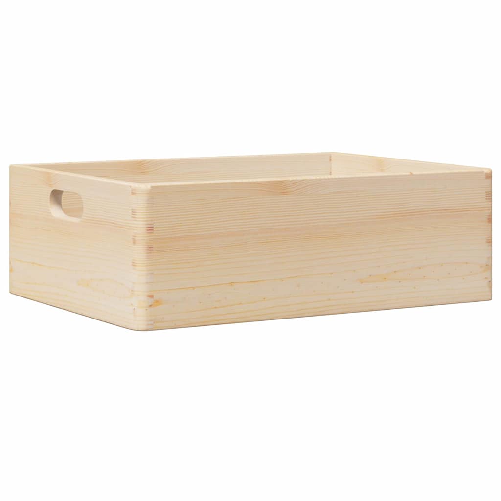 Caja de madera Vidaxl con manijas 40x30x13 cm de pino sólido
