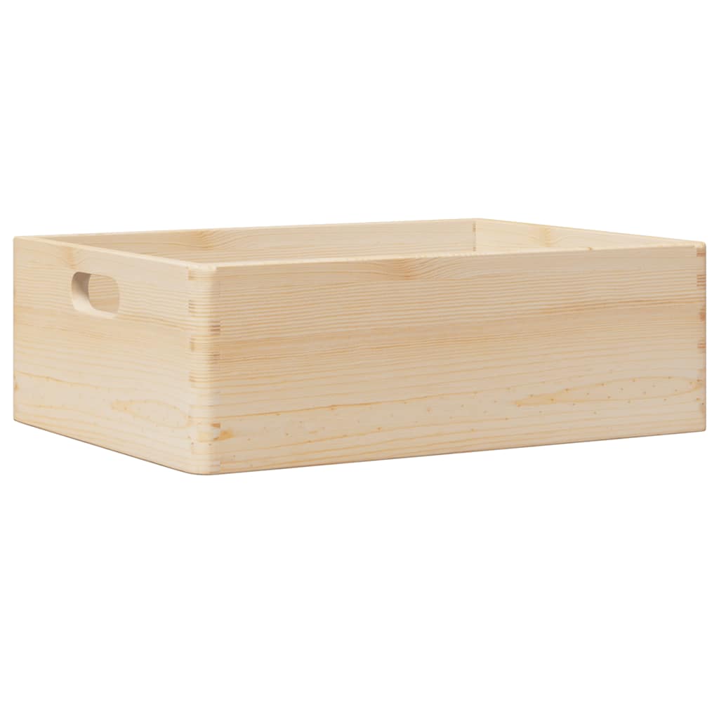 Caja de madera Vidaxl con manijas 40x30x13 cm de pino sólido
