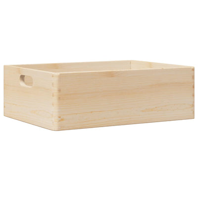 Caja de madera Vidaxl con manijas 40x30x13 cm de pino sólido